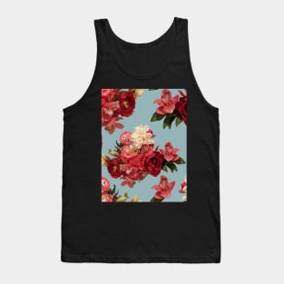 Just Flowers on Light Blue Tank Top